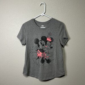 Disney Mickey & Minnie Mouse Graphic T-Shirt Old Navy Gray Size M